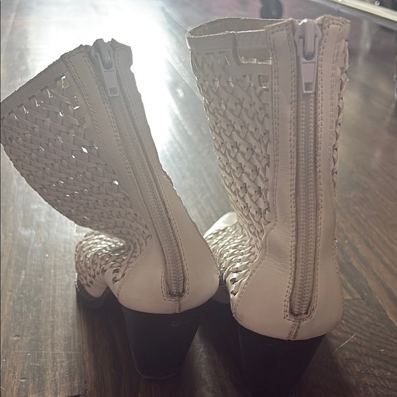Jeffrey Campbell Waven Woven Leather Booties - Picture 11 of 11